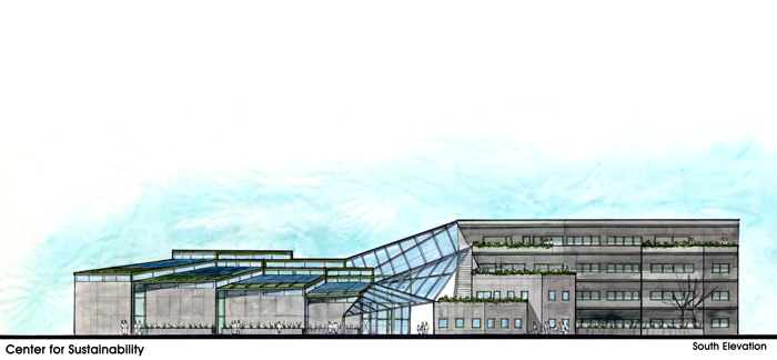 Final building elevation.