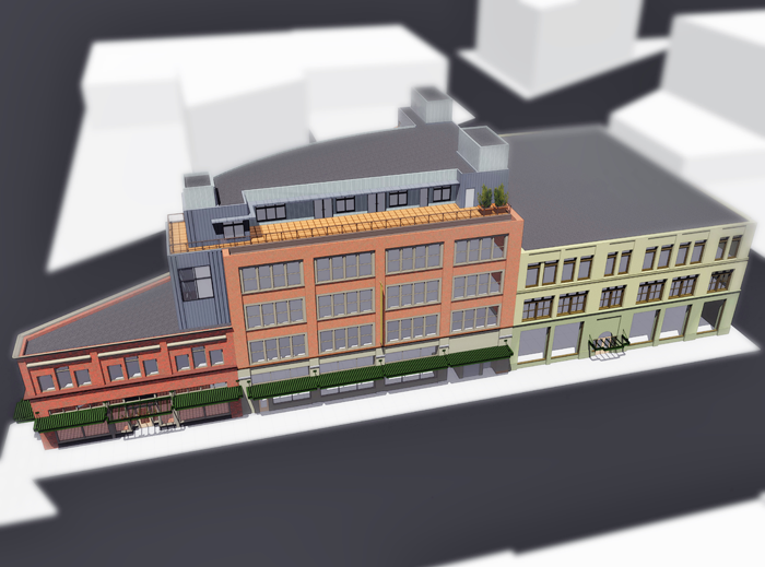 3D rendering used for a historic tax credit application.
