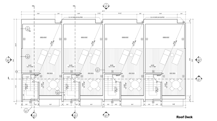 Roof deck plan.